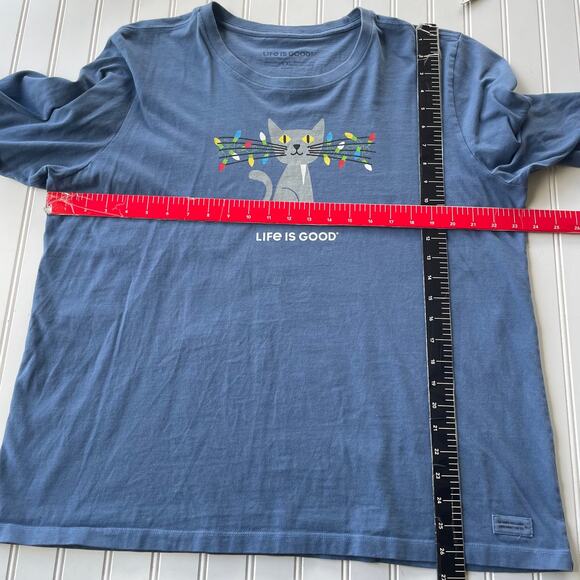 Life is Good Christmas cat Pullover size XXL - Picture 8 of 9